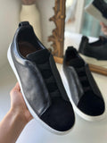 Zegna Triple Stitch Secondskin Sneakers | Black