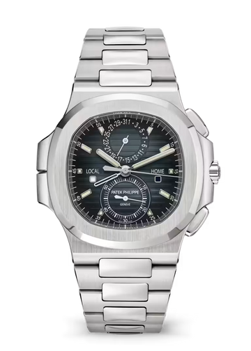 a Patek Philippe Nautilus Travel Time Chronograph reference 5990/1A