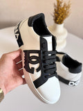 Dolce & Gabbana Portofino Light Strobel Sneakers – Multicolor Canvas & Calfskin (Men’s)