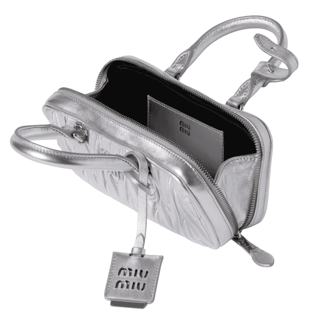 Miu Miu Bag | Arcadie matelassé nappa leather mini-bag "Silver"