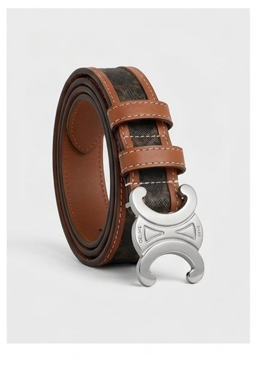 Celine Triomphe belt Silver