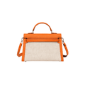 Hermès Bag | Kelly II Sellier 28 Toile H Étoupe Orange