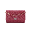 Chanel Bag | Classic Wallet On Chain (woc) In Quilted Red Leather