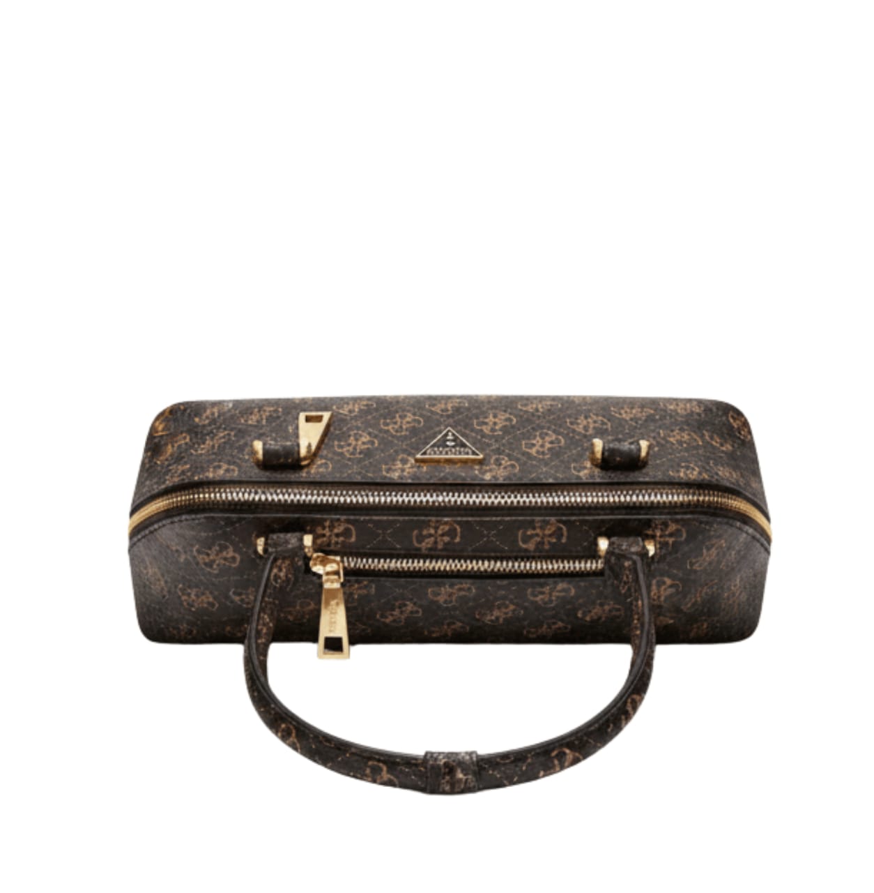 Guess | Women's Logo Print Shoulder Bag In A Brown Monogram Pattern