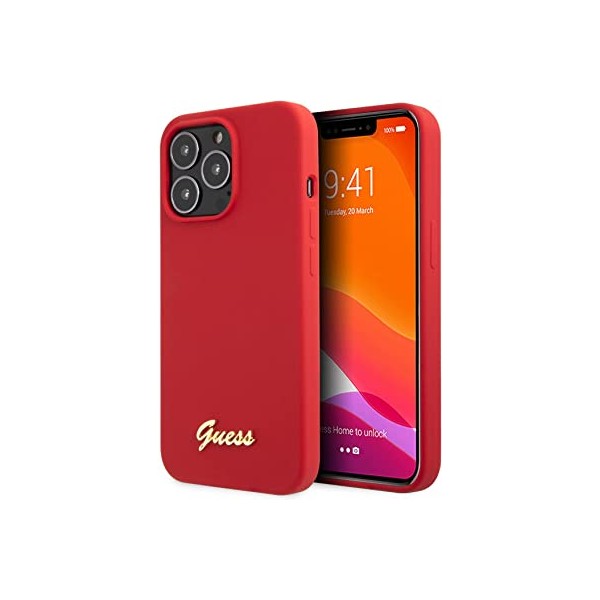 iPhone 13 Pro Max -GUESS SILICONE COVER Red