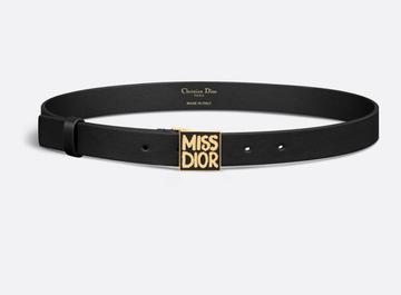 Christian Dior Miss Dior leather belt Black