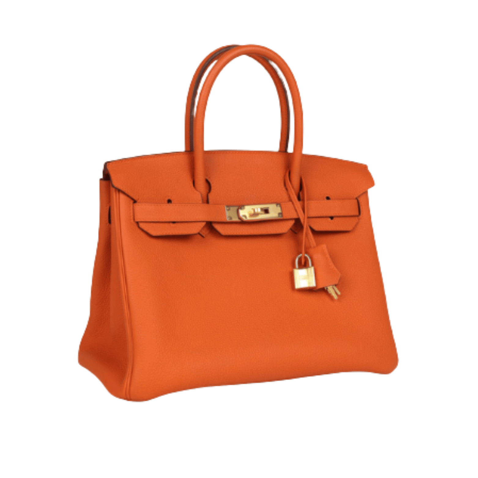 Hermès Bag | Birkin 30 Bag In Orange Togo Leather With Gold-tone Hardware.